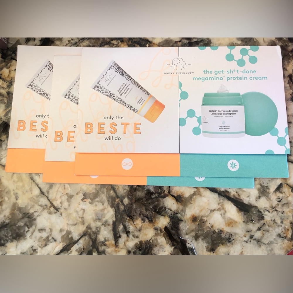 Drunk Elephant Set of 3 Sample Packs 1.5ml Each 6 Samples